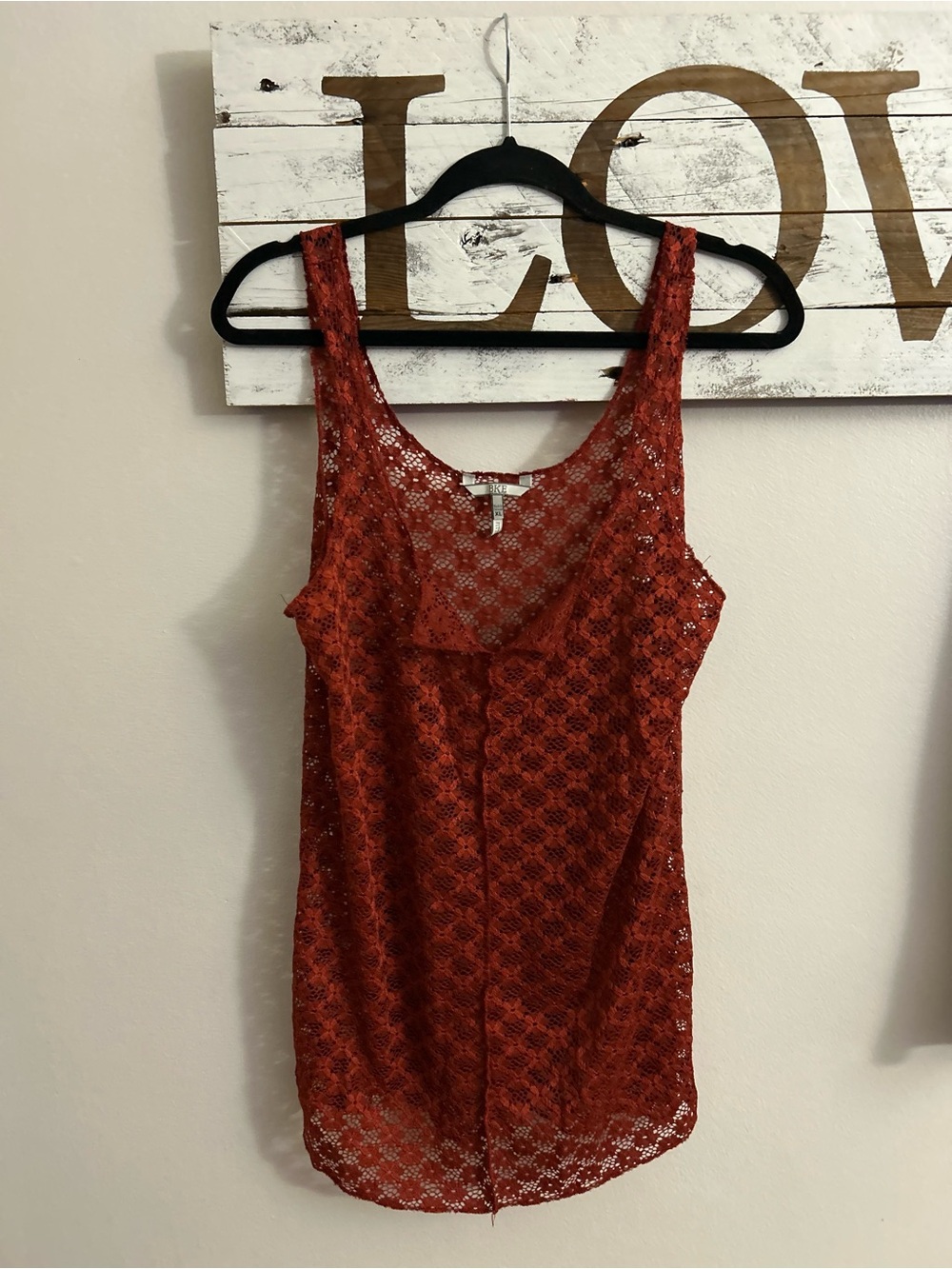 BKE Rust Lace Camisole Tank